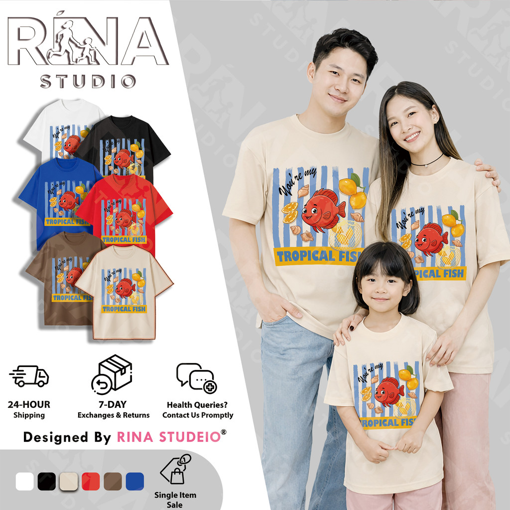 KATUN พร้อมส่ง & จัดส่งภายใน 24 ชม.) RINA STUDIO แขนสั้นคอกลมวัสดุผ้าฝ้ายนุ่มสบายเหมาะสําหรับชายหาดว