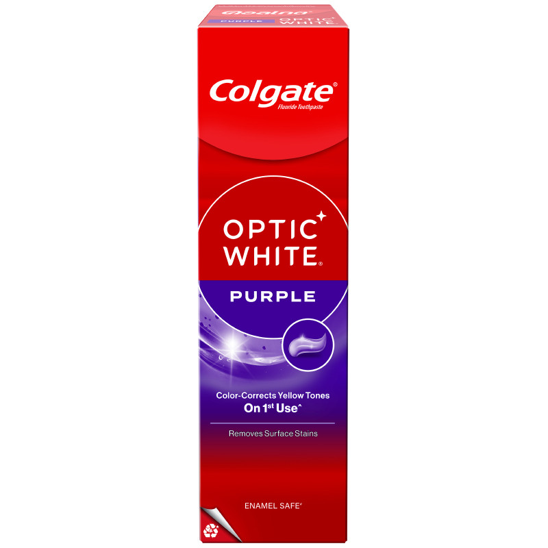 คอลเกตยาสีฟันอ๊อพติคไวท์เพอร์เพิล 100กรัม Colgate Optic White Purple Toothpaste 100g. [หมายเลขบาร์โค้ด 6920354836930 ] ราคา ถูกที่สุด ดีลบีเคเค