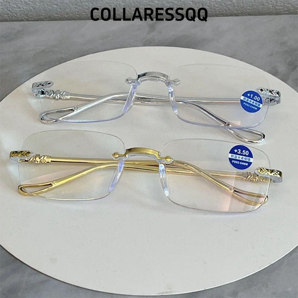 COLLARESSQQ แว่นอ่านหนังสือป้องกันแสงสีฟ้า, แว่นตาทรงเหลี่ยมป้องกันแสงสีฟ้า, สํานักงานแว่นตาสายตายาวแบบวินเทจพีซีเบามาก