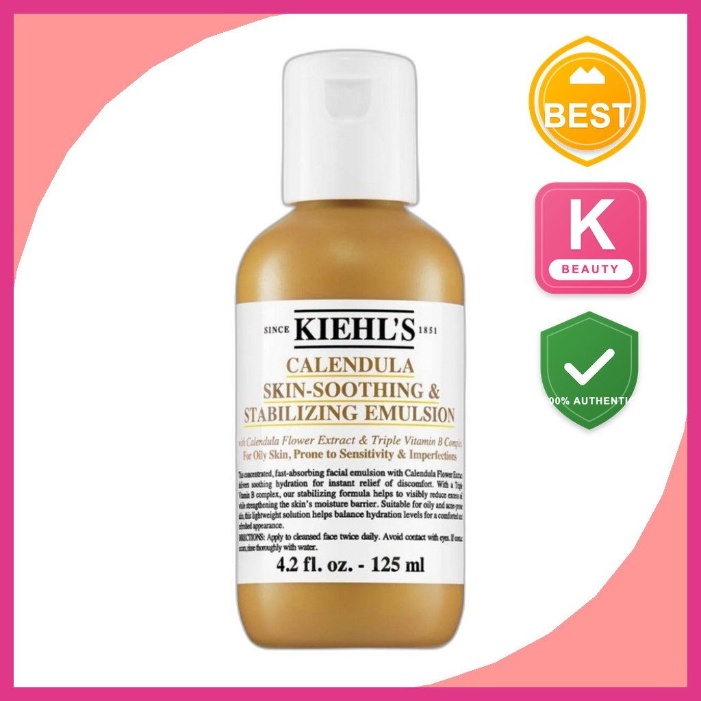 [kiehls] Calendula Skin-Soothing & Stabilizing Emulsion, 125ml, 1pc / อิมัลชั่นเกาหลี / Fast-Absorbi