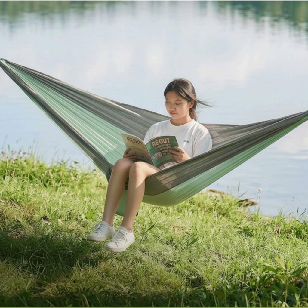 ตาข่ายระบายอากาศ Bug Net Swing Bed แบบพกพา Anti-Tip Swing Bed Bed Quick Setup สําหรับในร่ม