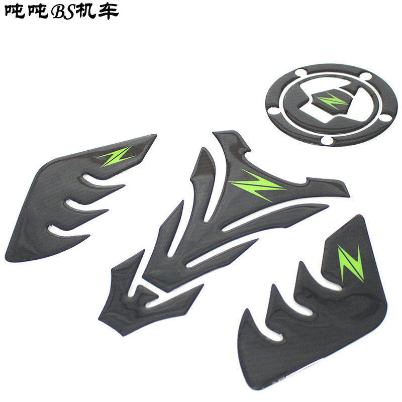 เหมาะสําหรับ Kawasaki Fuel Tank สติ๊กเกอร์ Z250/SL Z300 Z750 Z800 Z1000 3D สติ๊กเกอร์สติ๊กเกอร์ก้างป