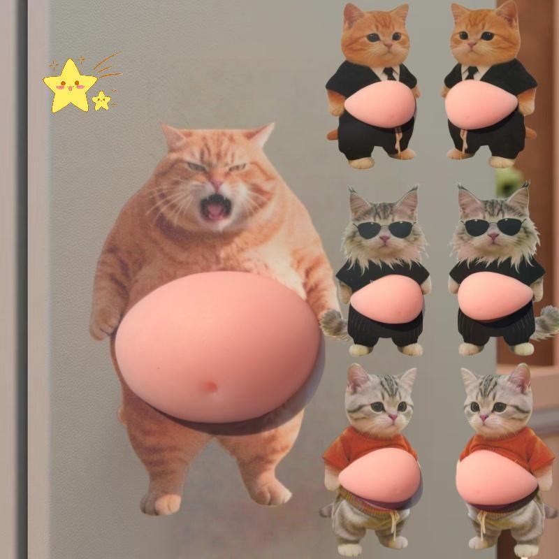 [JBTH] 3D Soft Belly Dog Cat Stiers ออกแบบสัตว์เลี้ยงน่ารักโทรศัพท์มือถือตกแต่งสัตว์การ์ตูน Stier สําหรับถุงของขวัญ DIY Notebook [JB]