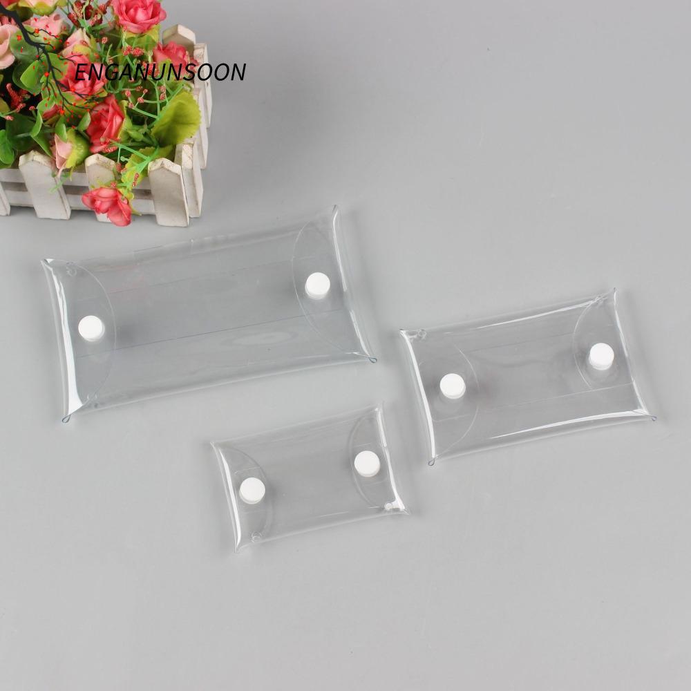 ENGANUNSOON Zero Wallet, PVC with Buckle Coin Purse, Gift Waterproof Transparent Multi-size Card Hol