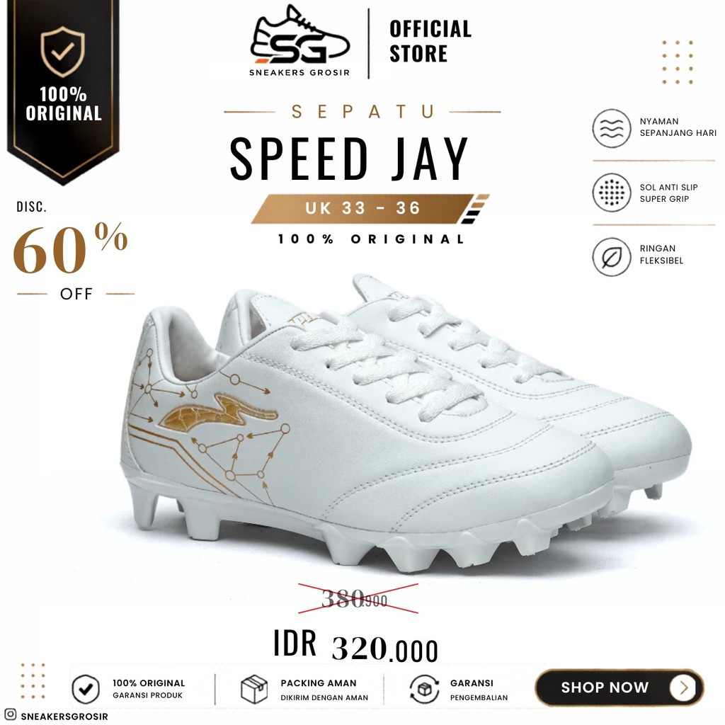 SPEED JAY FOOTBALL SHOES WAREHOUSE ของแท้ 100% | ลูกฟุตบอล CHILDRENS SIZE 33 - 36