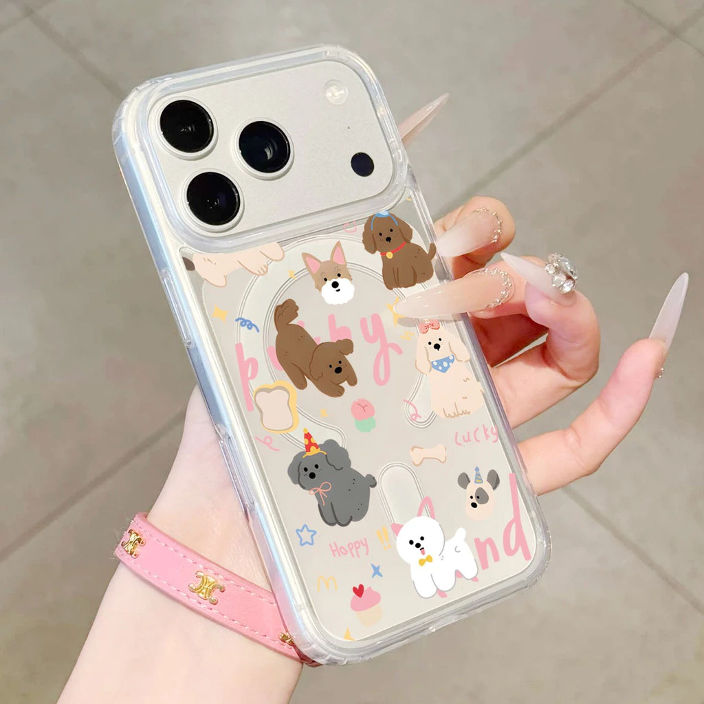 เคสชาร์จได้ สําหรับ iPhone 17 Promax 16 15 14 13 12 11 Pro Max 17Air Pro 6S 6Plus 7 8 SE 7 Plus เคสแม่แหล็ก ลายการ์ตูน