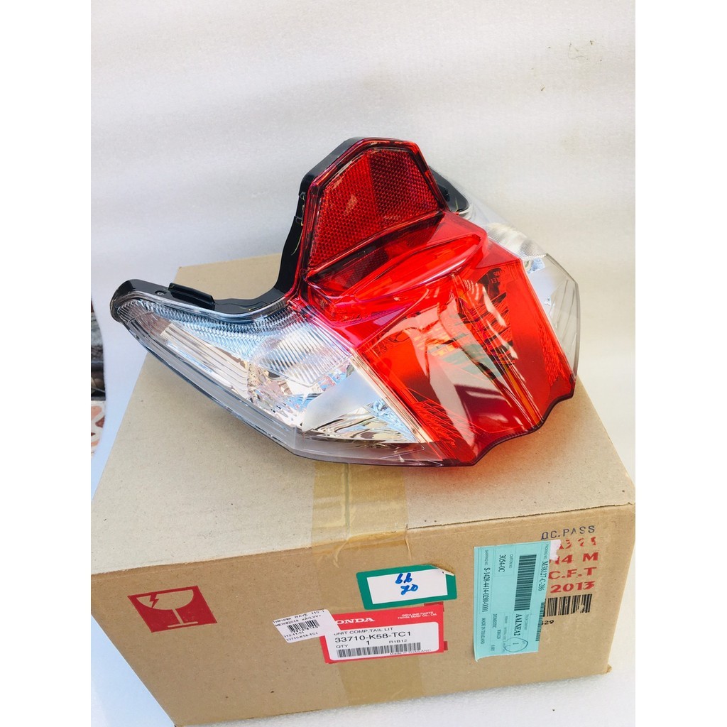 ไฟท้าย wave110i 2019-2020 LED ไม่มีขั้วไฟและหลอดไฟ งานแท้ศูนย์honda 33710-K58-TC1