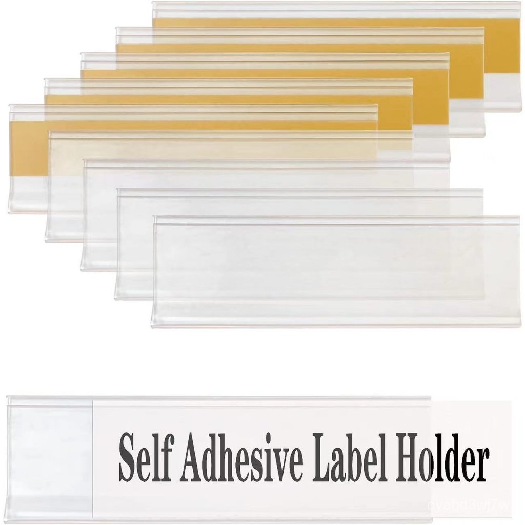 100 Pcs price tag Self Adhesive Label holder Sticker Plastic Hang tag 42mm for Shelves Shelf Warehou