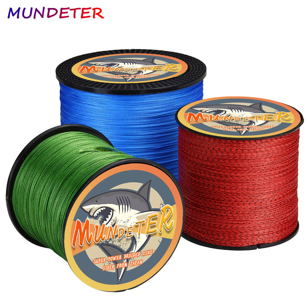 MUNTERing Line 8 Strands 1000M 500M 300M PE Braided Multifilamenting Line น้ําเค็ม Fly สานสําหรับปลา