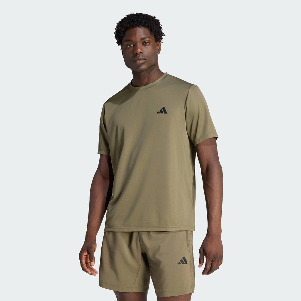 adidas Gym & Training & Weightlifting & Yoga WORKOUT ESSENTIALS BASE T-SHIRT Men Green KD5461