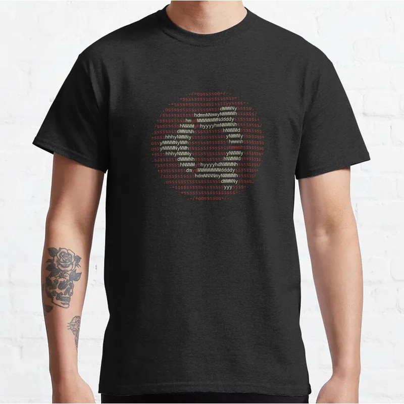เสื้อยืดลายตลก Ubuntu Linux Neofetch ASCII Art โปรแกรมเมอร์ tux coder java linux penguin ผลิตจากผ้าฝ