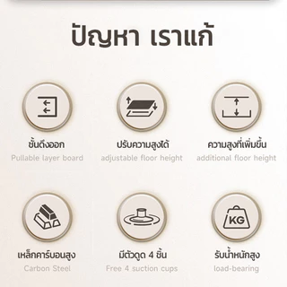 ชั้นวางไมโครเวฟ ปรับความสูงได้อย่างอิสระ รับน้ำหนัก 25 kg/ชั้น ชั้นล่างสามารถดึงออกได้ ชั้นวางของในครัว
