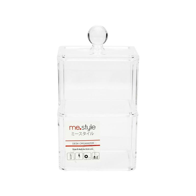ME.STYLE กล่องอเนกประสงค์ 9.4x9.4x16.6 ซม. สีใส ME.STYLE FJ1119-2