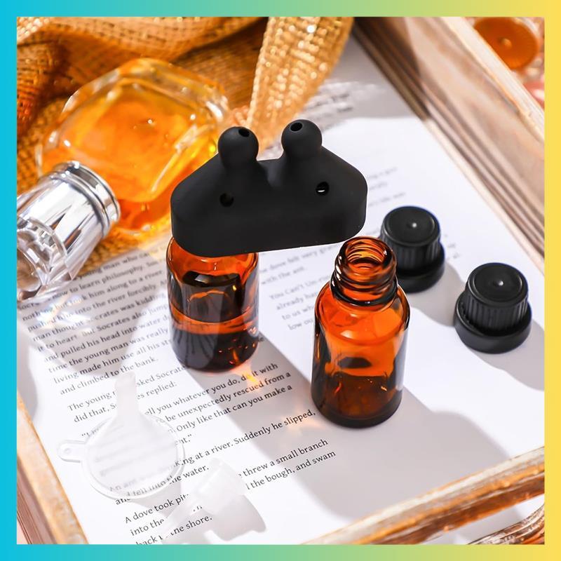 น้ํามันหอมระเหย Inhaler Cap น้ําหอมขนาดเล็ก Inhaler ขวดคู่ Leakproof Double Holerumstick.th
