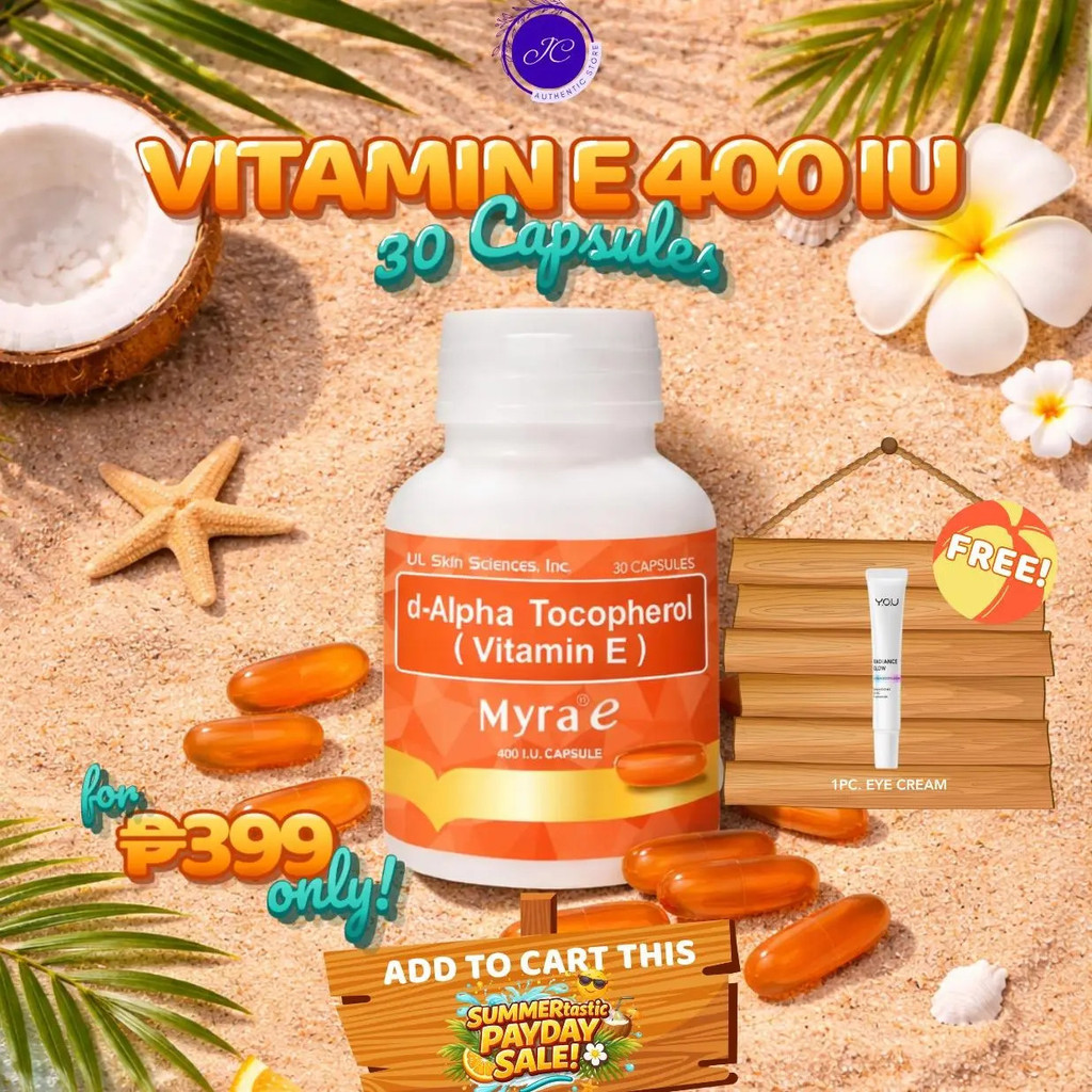 WITH GIFTS｜Myra E 400 I.U. 30s Bottle with Freebies｜Health Supplement Food Supplement Vitamin E Adul