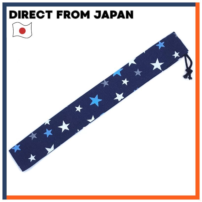 Handmade Kobo FUJITA Ruler Case Navy Star Pattern Cute Kids School Use