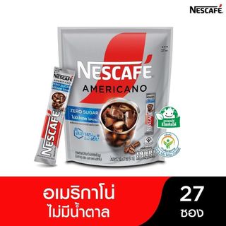 [สินค้าส่งด่วน] เนสกาแฟ อเมริกาโน่ ไม่มีน้ำตาล 2ก.X27ซ. NESCAFE AMERICANO ZERO SUGAR 2G.X27S.