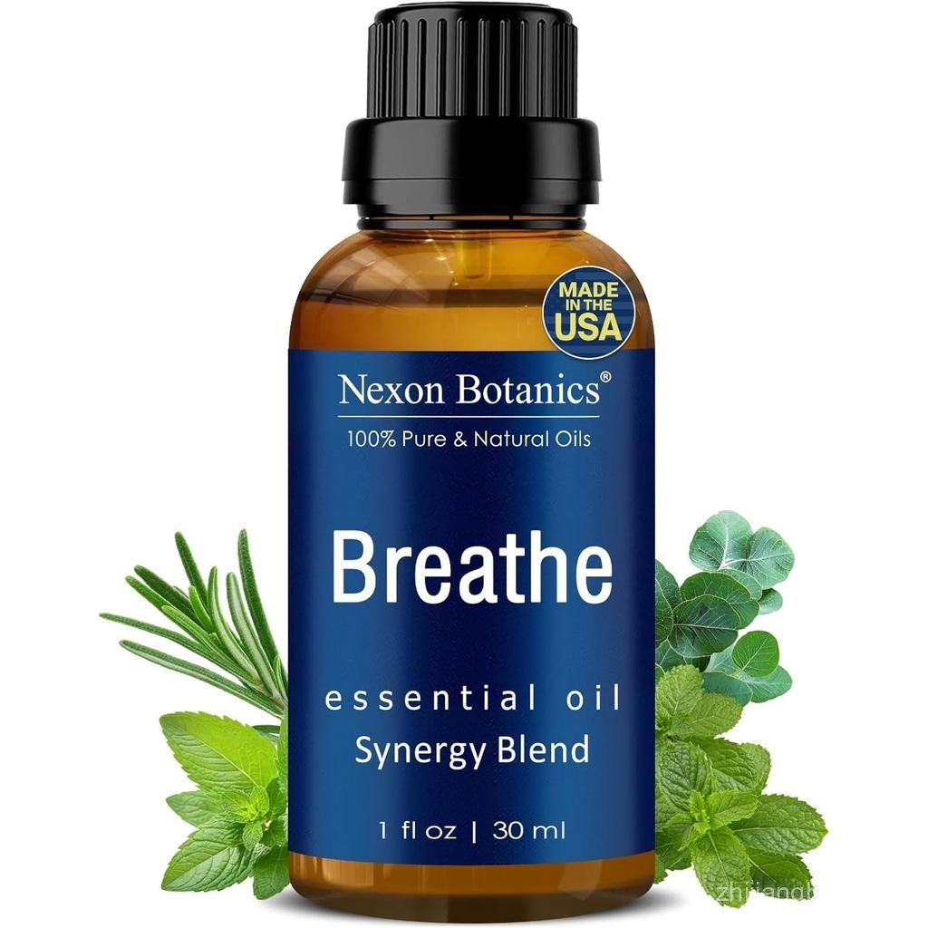 Breathe Essential Oil Blend 30 ml - Breath Sinus Relief with Menthol Oils - สําหรับความชื้น ดิฟฟิวเซ