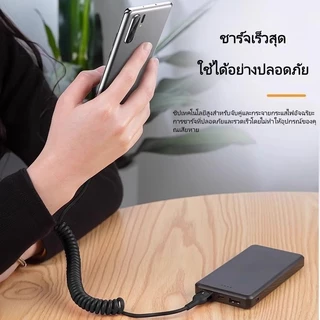 สายชาร์จในรถ 120W แบบสปริง Fast Charge จัดเก็บง่าย ทนทาน รองรับ Type-C / L / Micro USB ความยาว 1m/2m