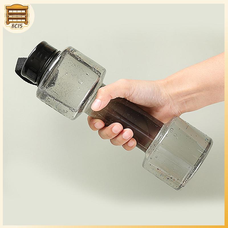 [8C15] 550ml Dumbbell Shaped Sport Water Bottle Kettle PET Outdoor Unbreakable Fitness Cycling Gym T