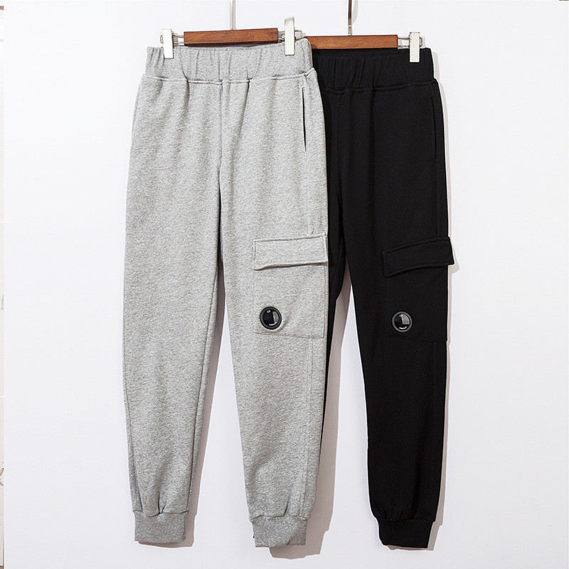 6QLY C.P.COMPANY Functional Lens Design Unisex Loose Fit Autumn Winter Simple Solid Color Sports Pan