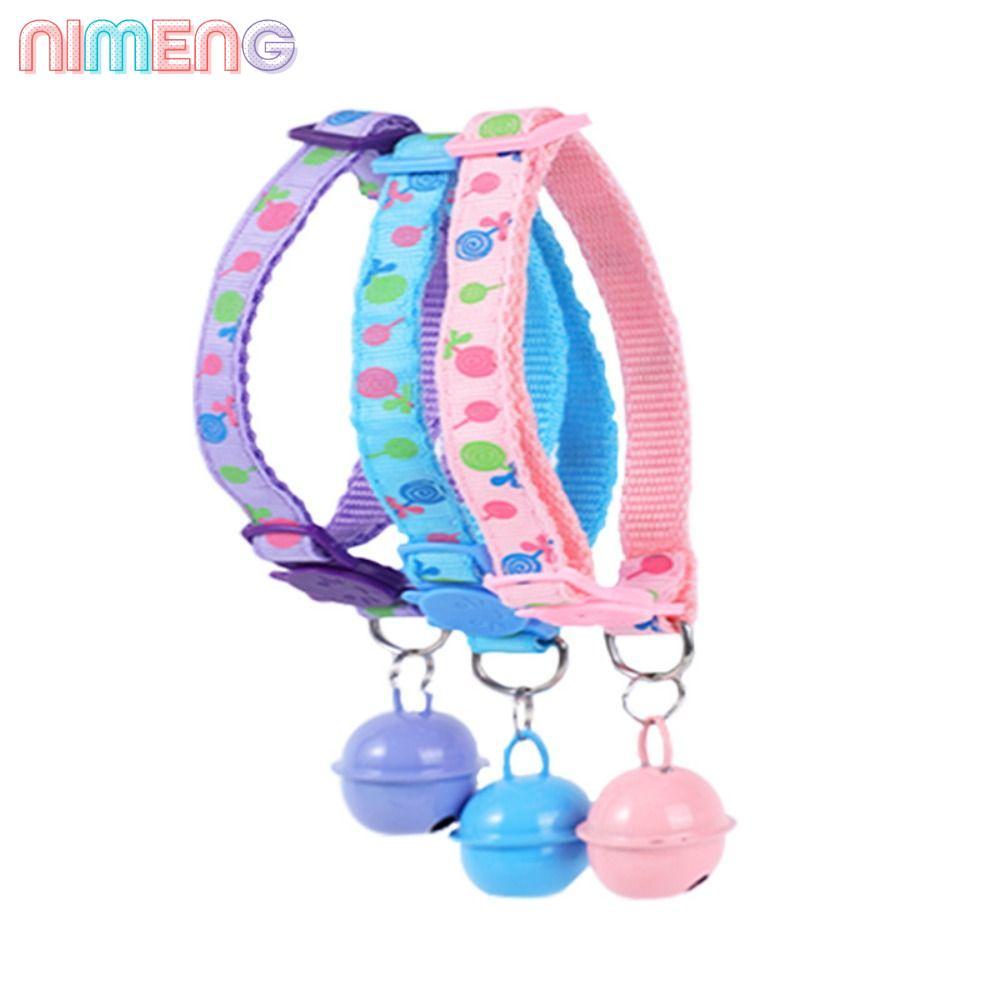 NIMENG ปลอกคอสุนัขขนาดเล็ก, อุปกรณ์สําหรับสัตว์เลี้ยง ปลอกคอแมวแบบปรับได้, สร้อยคอลูกแมวหัวแมวน่ารักการ์ตูน