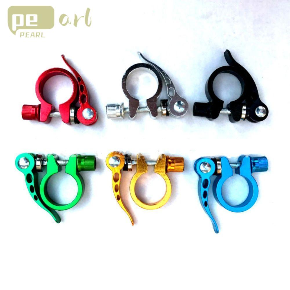 Pearlth จักรยาน Seat Clamp 5 สี ultralight ทำจากอลูมิเนียม ขนาด 25.4/28.6/31.8/34.9 มม. quick release สำหรับMountain, MTB และBMX