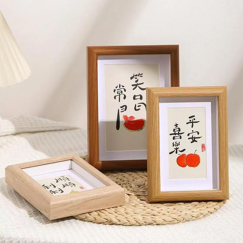 简约你小相框正方形桌面摆件中空1.5cm中空立体diy手工照片定制Small photo frame, birthday friend, graduation gift, table display,