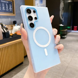 เคสเคลือบสีลูกกวาด For Samsung A57 A37 A17 A07 A56 A16 A06 A36 A35 A55 A54 A53 A26 S26 Ultra พร้อมปกอ่อนเชือกเส้นเล็ก