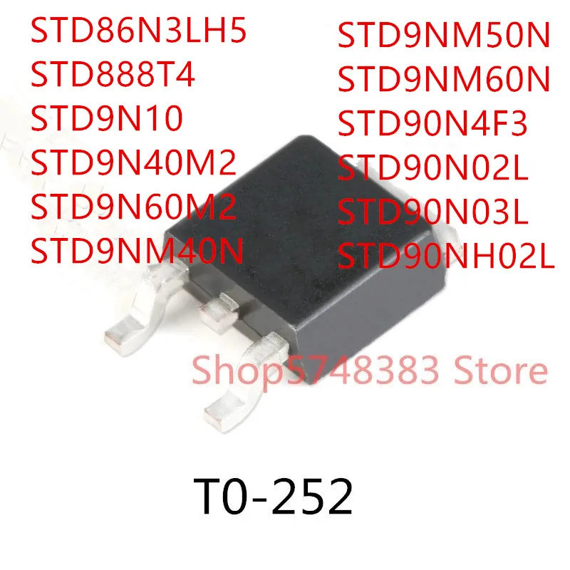5PCS STD86N3LH5 STD888T4 STD9N10 STD9N40M2 STD9N60M2 STD9NM40N STD9NM50N STD9NM60N STD90N02 ทรานซิสเ