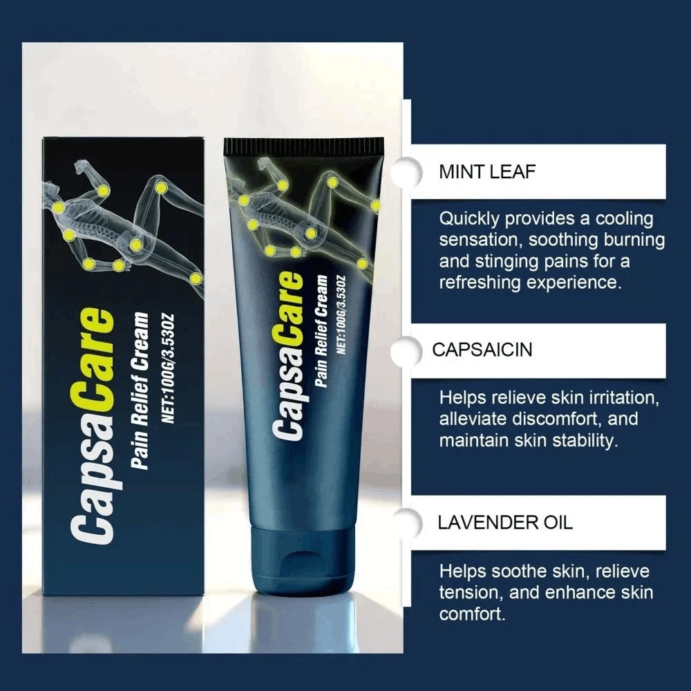 CapsaCare Pain Relief Cream Nerve Irritation Soothing Nerve Relief Cream