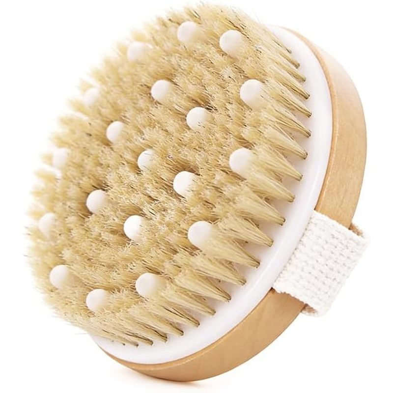 Dry Brushing Body Brush Shower Brushing Removes Dry Skin with Massage Nodes Improve Skin Sauna Acces