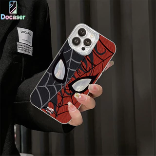 เคสไอโฟน สำหรับ iPhone 17 16 15 Pro Max 11 12 13 14 Pro Max X XR XS Max 7Plus 8Plus เวนอมสไปเดอร์แมน สำหรับผ้าสีไอศรี