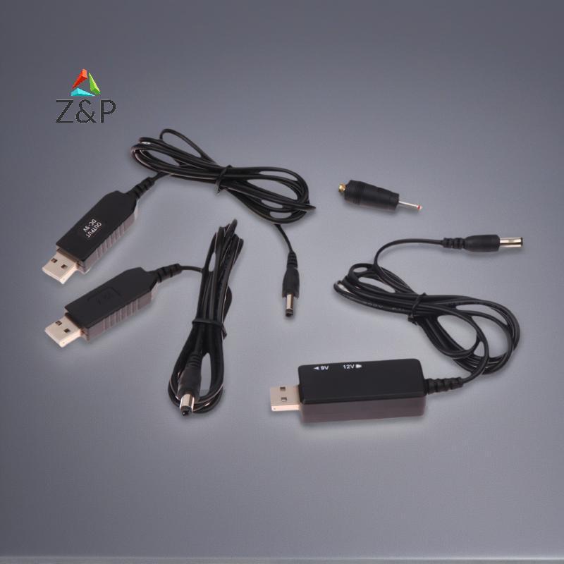 Z & P 1 ชุด DC 5V ถึง 12V สาย USB Boost Converter Step-up สําหรับ Wifi Router โมเด็มพัดลม 5.5*2.1 มม
