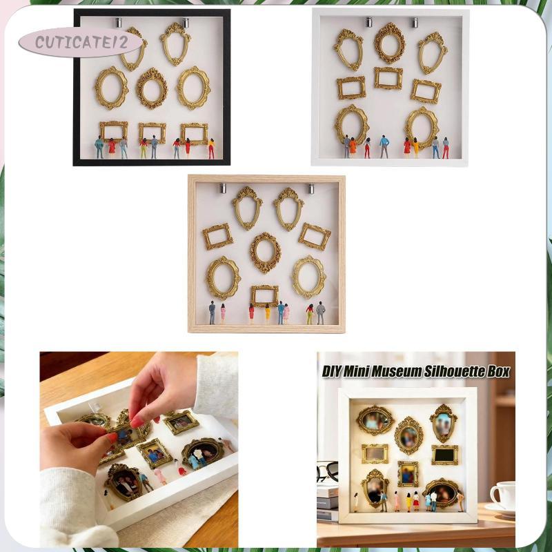 [Cuticate12] DIY Mini Museum Silhouette Box Gift Home Decor for Anniversary Home Wedding