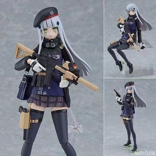 Anime Girl Frontline HK416 figma 573#关节可动手办公仔摆件模型