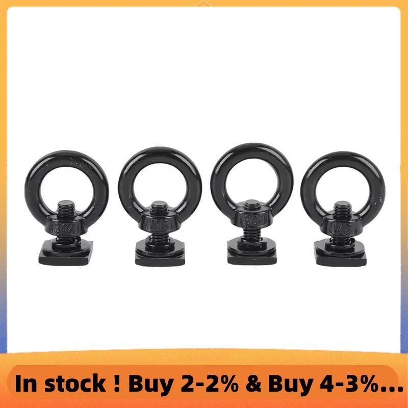 4 ชิ้น T Bolt Eye Nut Kit สแตนเลส T Track Mount Tie Down สําหรับถือตาข่ายสินค้า