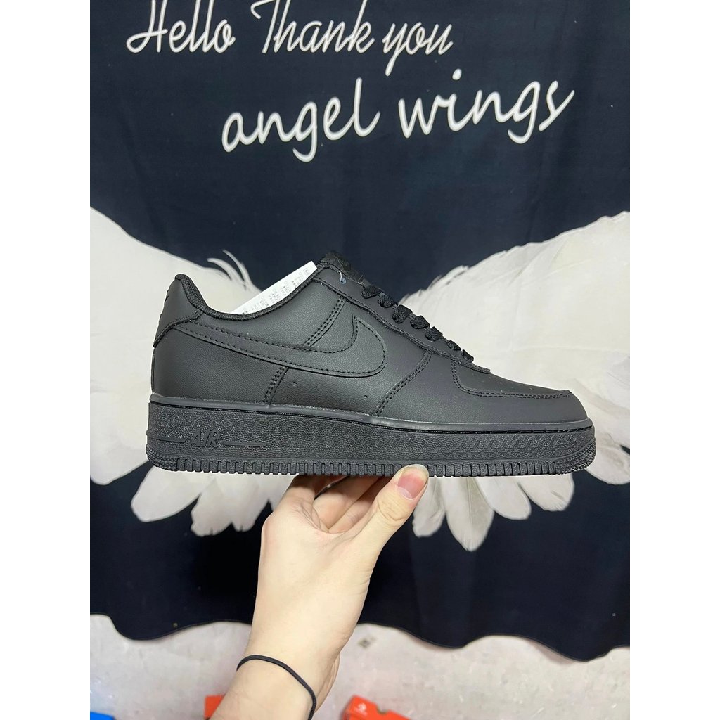 AF1 Classic Air Force No. 1 Black Samurai Casual Sports All-Match รองเท้าผ้าใบ Matte Black Air Force