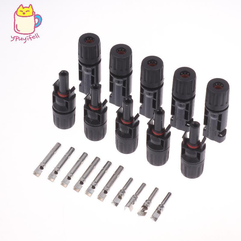 [YPU] 5คู่Petalnake Collar Cable Connector MC4 Solar Photovolt combedac Connectors ชาย/หญิง Solar Pl