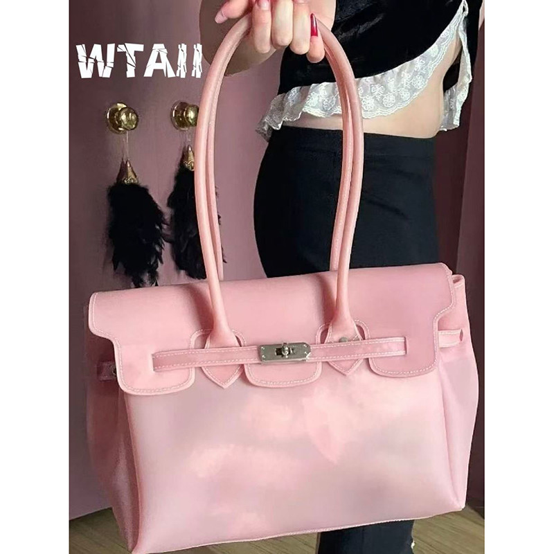 กระเป๋าสะพายสตรีแบบเจลลี่ สไตล์เกาหลี ความจุมาก ใช้งานได้หลายโอกาส Tote Bag