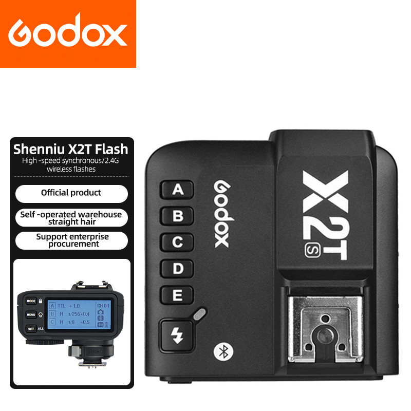 Godox X2t ไร้สายบลูทูธแฟลช Trigger C/N/S/F/O/P เหมาะสําหรับ Canon Nikon SONY Fujifilm Olin TTL เหมาะสําหรับบลูทูธ