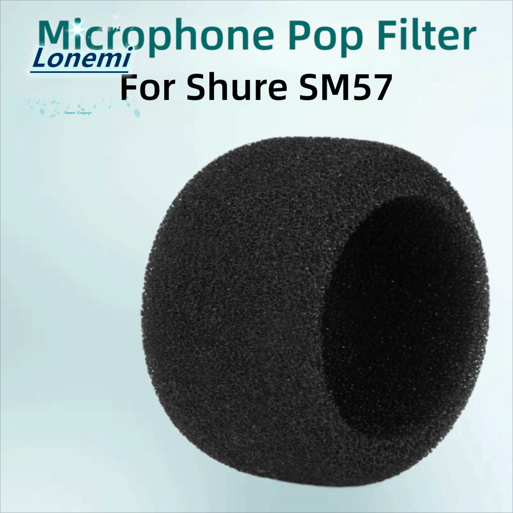 LONEMI ไมโครโฟน Pop Filter, Flocked ฟองน้ําโฟม Windproof Mic กระจก, การเพิ่มประสิทธิภาพเสียงเปลี่ยนฟ