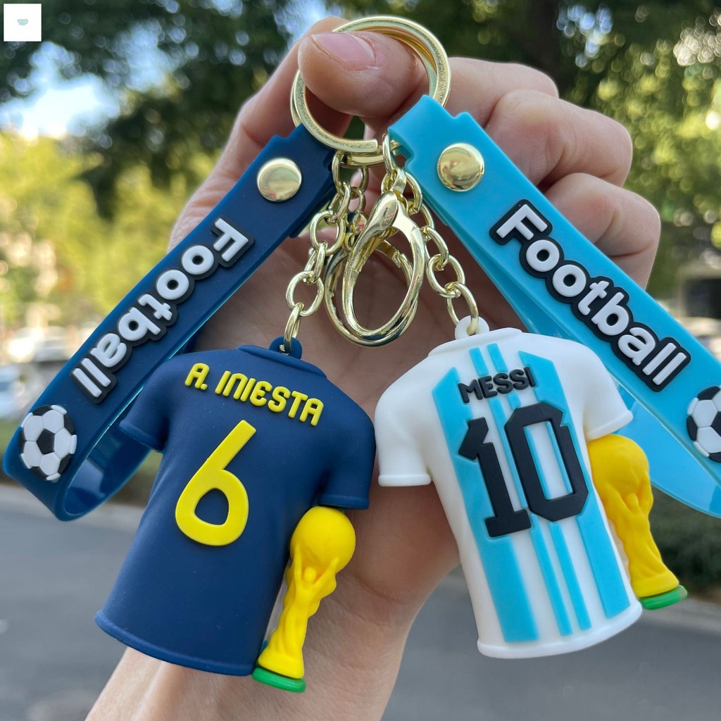 พวงกุญแจการ์ตูนฟุตบอลโลก 2026 - Messi Mbappe Jersey กระเป๋าเป้สะพายหลังจี้ของขวัญ