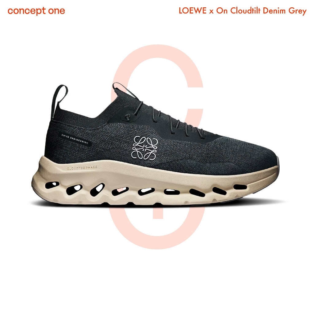 Conceptone Loewe x Cloudtrack รองเท้ากีฬาสีเทาดีนิม