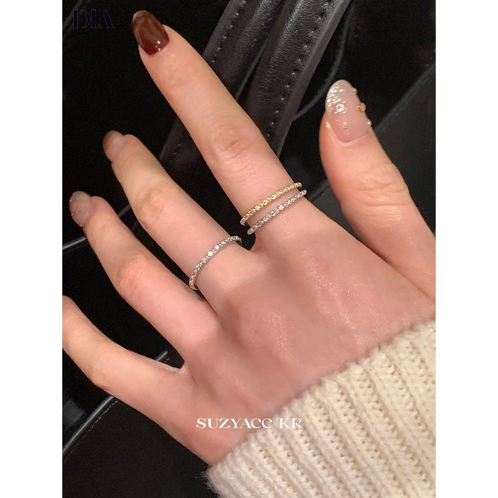 Golden Simple Plain Circle Ring Female Niche Design Open Index Finger Ring