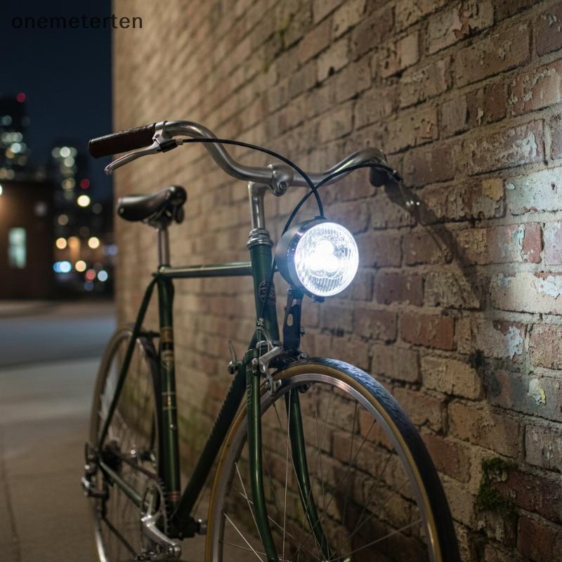 โคมไฟหน้าจักรยาน LED Vintage แบบกันน้ำ เหมาะสำหรับการขี่ในเวลากลางคืน