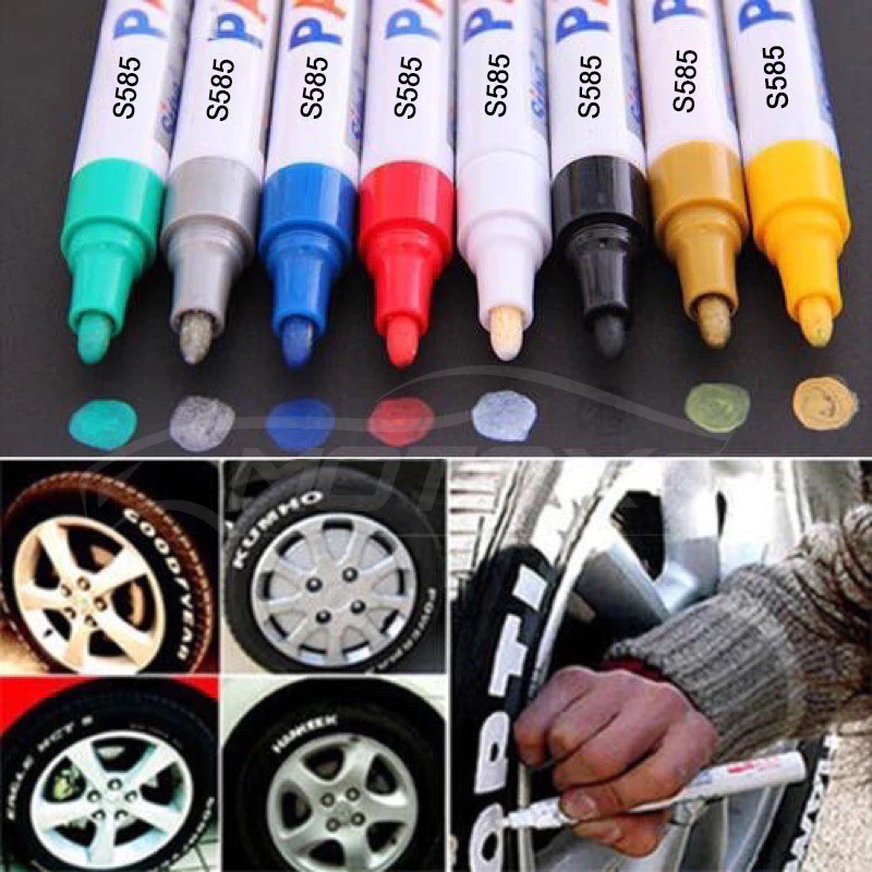 Throttle ราคาส่ง ปากกาเขียนยาง 4สี กันน้ำ ปากกาอเนกประสงค์ เขียนเหล็ก กระเบื้อง กระจก พลาสติก แก้ว ไม้ แต้มสีรถ