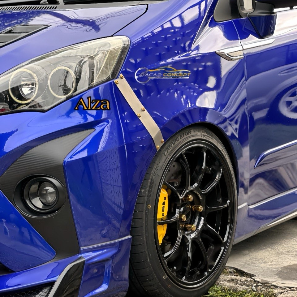 ขายึดกันชน Alza V1/V2/V3 สแตนเลส Precision Cut Finishing