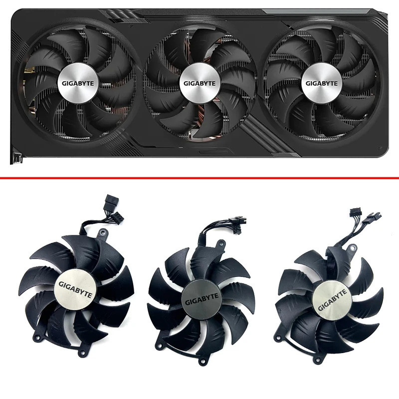ใหม่พัดลมสําหรับ Gigabyte RTX4060 4070ti RX6700 XT RX7700 ELITE การ์ดวิดีโอพัดลม 86 มม.PLDA09215S12H