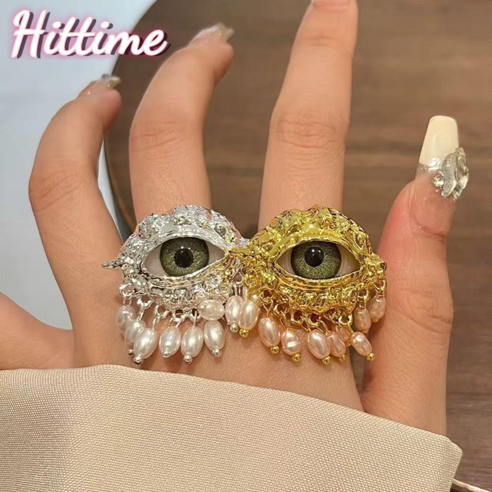 HITTIME แหวนตุรกีสไตล์Vintage Devils Eye เหมาะสำหรับเป็นของขวัญวันวาเลนไทน์ B7K8
